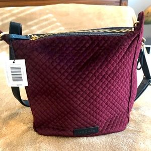 Vera Bradley Velvet Carson Mini Hobo Crossbody Purse